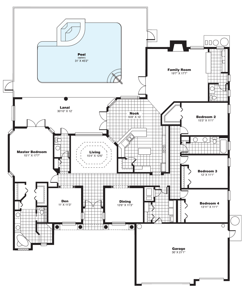 The Casablanca Estate Floridian Home Layout